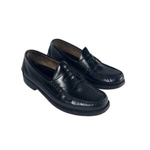 Johnston & Murphy Black Leather Penny Loafers Men's Size 8 D Dress Shoes